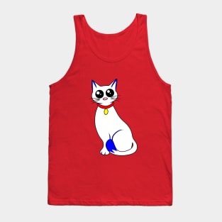 Cute white kitty Tank Top